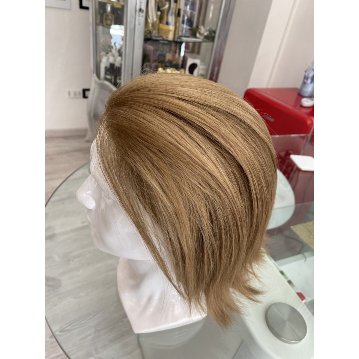Toupet protesi Parrucchino PU capelli veri fatto su misura inject skin