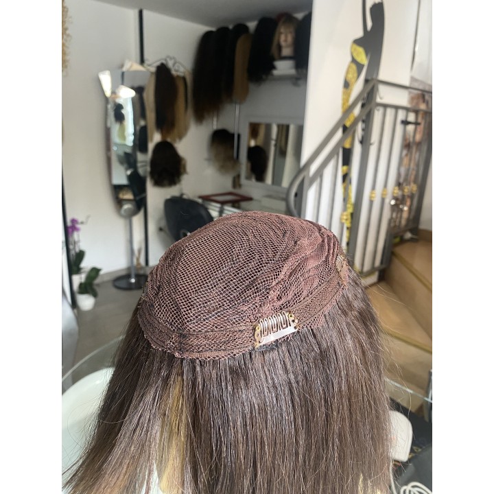 Toupet Calotta Clip Capelli Remy Indiani Mogano | Capelli XL