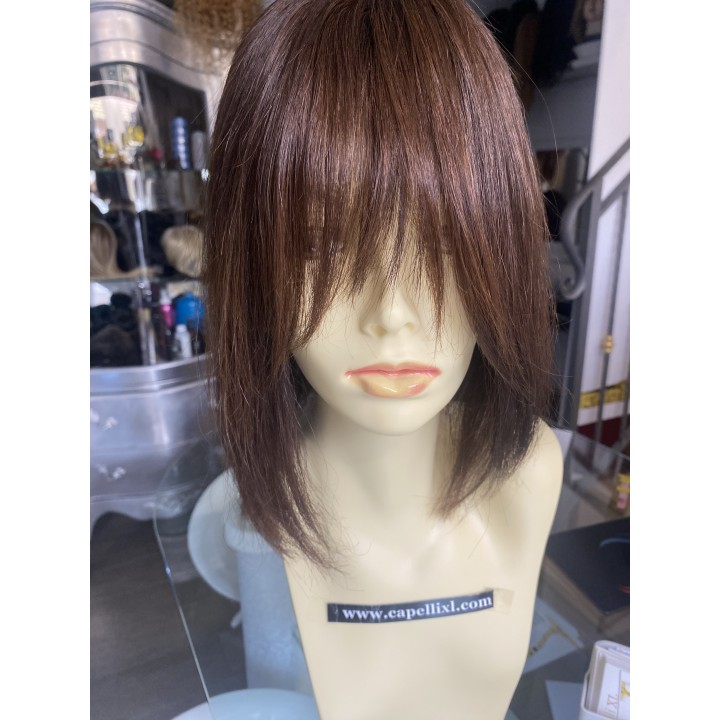 Toupet Calotta Clip Capelli Remy Indiani Mogano | Capelli XL