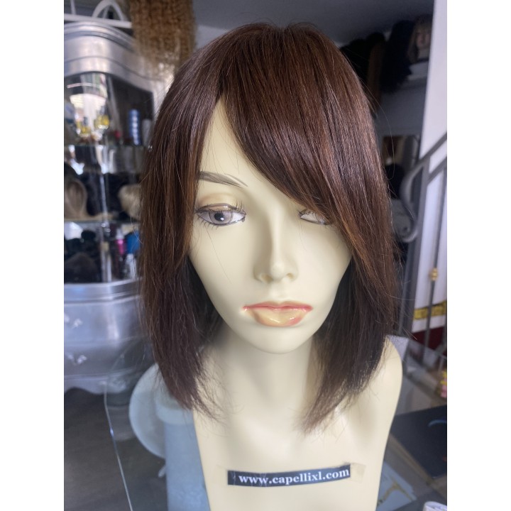Toupet Calotta Clip Capelli Remy Indiani Mogano | Capelli XL