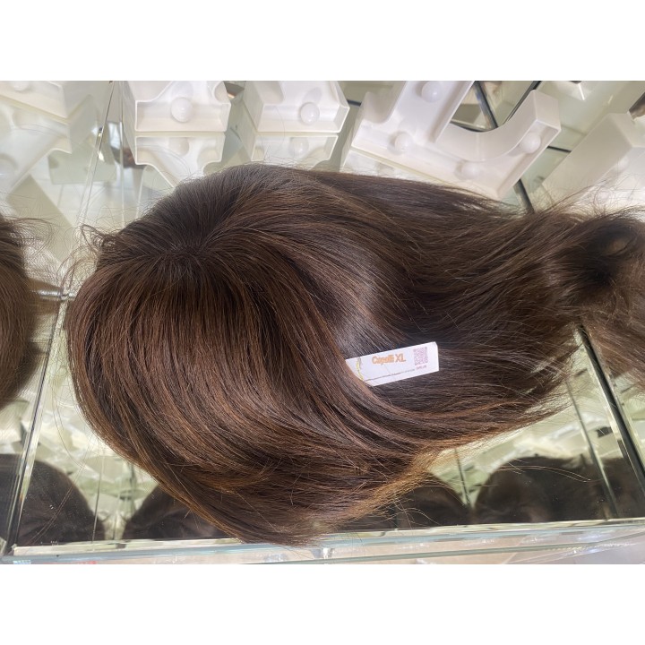 Toupet Calotta Clip Capelli Remy Indiani Mogano | Capelli XL