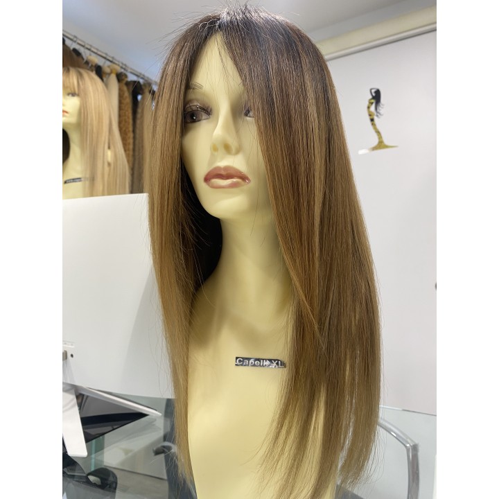 Parrucca lunghissima in capelli veri indiani con effetto ricrescita