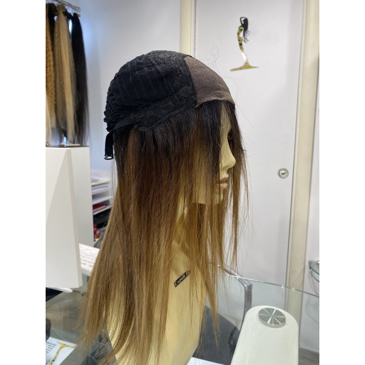 Parrucca lunghissima in capelli veri indiani con effetto ricrescita