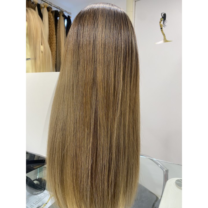 Parrucca lunghissima in capelli veri indiani con effetto ricrescita