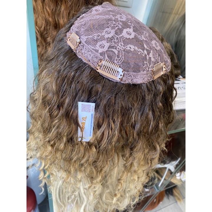 Toupet Ricci Balayage Biondo Chiarissimo Capelli Veri Remy Brasiliani