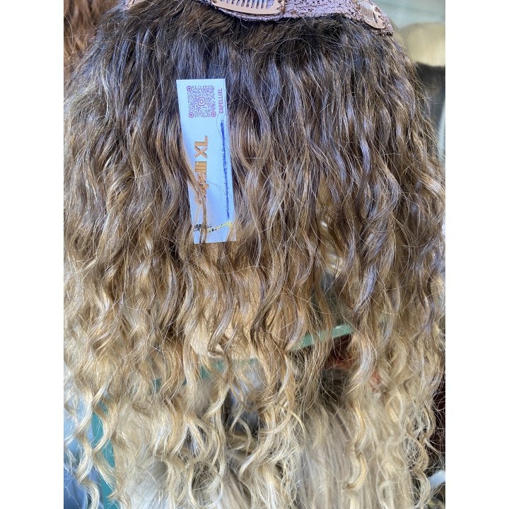 Toupet Ricci Balayage Biondo Chiarissimo Capelli Veri Remy Brasiliani