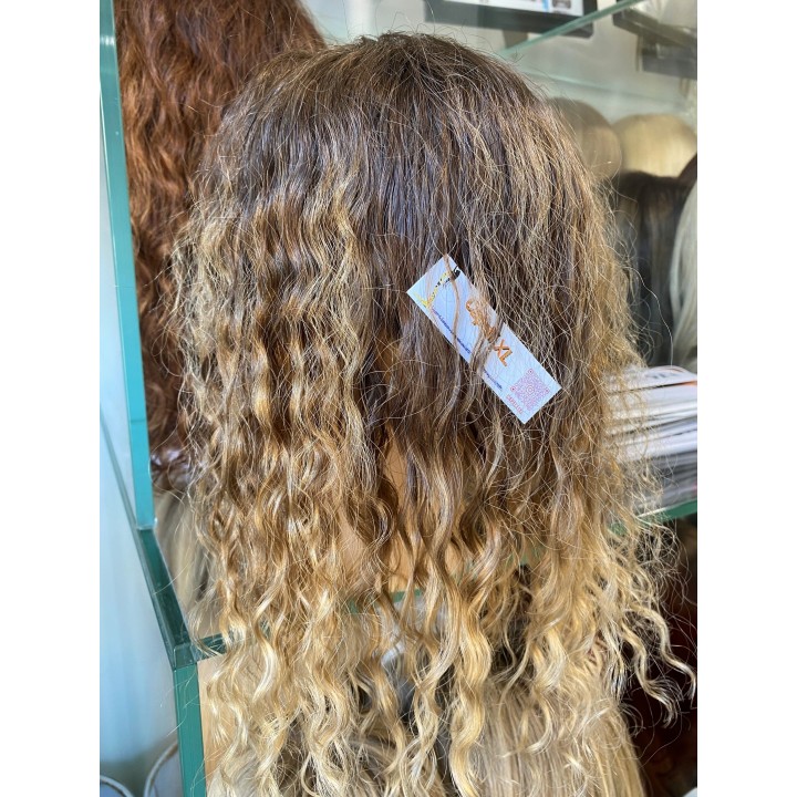 Toupet Ricci Balayage Biondo Chiarissimo Capelli Veri Remy Brasiliani