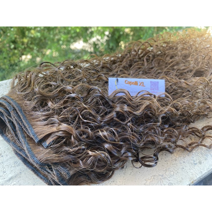 Capelli veri remy Ricci Colore castano con punte chiare Brasiliani