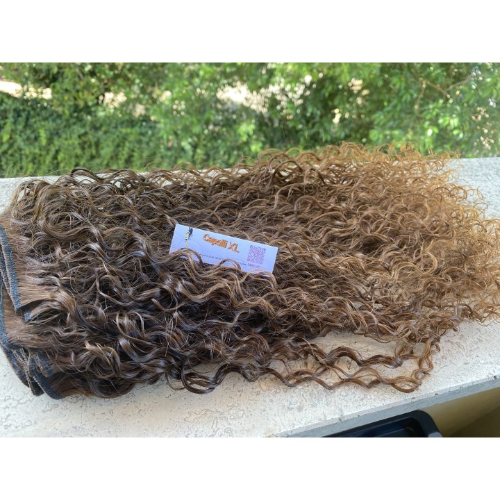Capelli veri remy Ricci Colore castano con punte chiare Brasiliani
