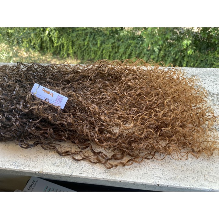 Capelli veri remy Ricci Colore castano con punte chiare Brasiliani