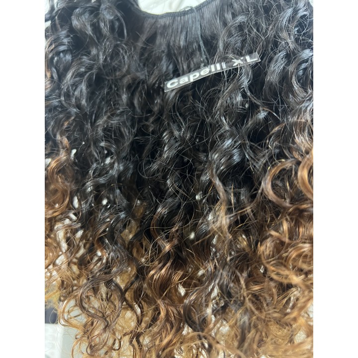 Capelli veri remy Ricci Colore castano con punte chiare Brasiliani