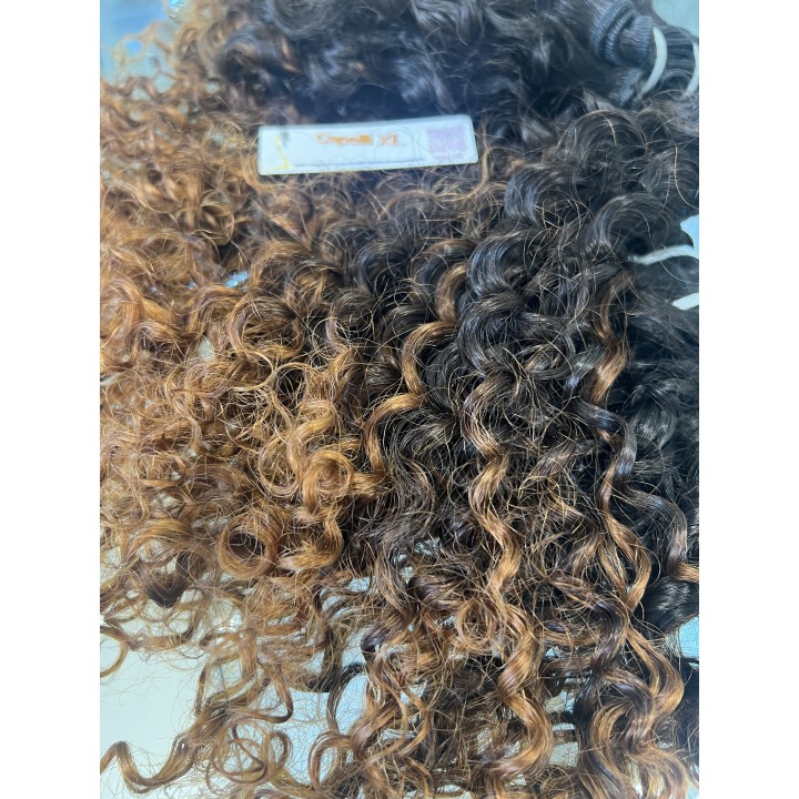 Capelli veri remy Ricci Colore castano con punte chiare Brasiliani
