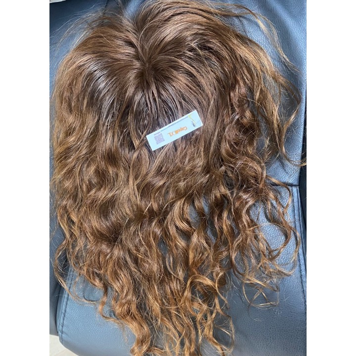 Toupet biondo infoltimento con clip capelli veri remy capelli brasiliani
