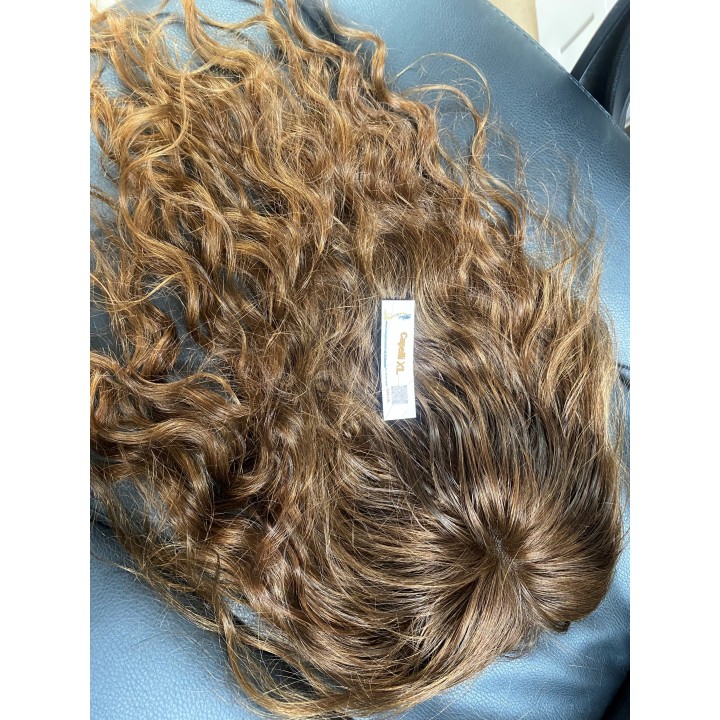 Toupet biondo infoltimento con clip capelli veri remy capelli brasiliani