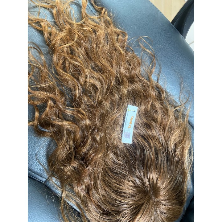 Toupet biondo infoltimento con clip capelli veri remy capelli brasiliani