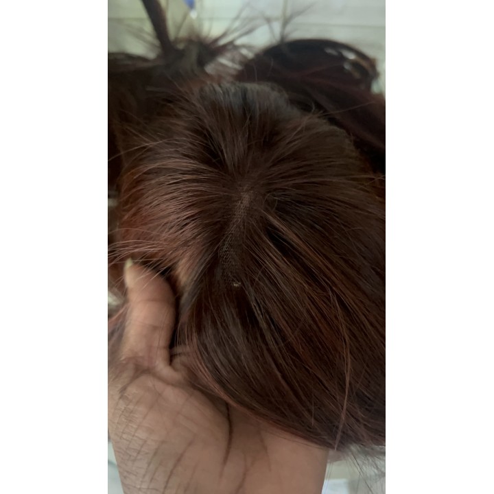 Toupet con Clip Rosso Rubino – Capelli Veri Remy | Capelli XL