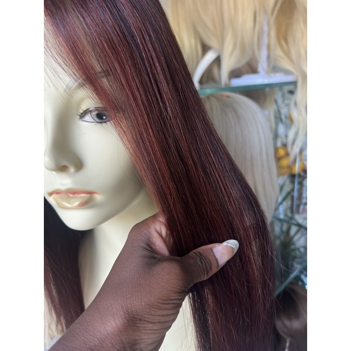Toupet con Clip Rosso Rubino – Capelli Veri Remy | Capelli XL