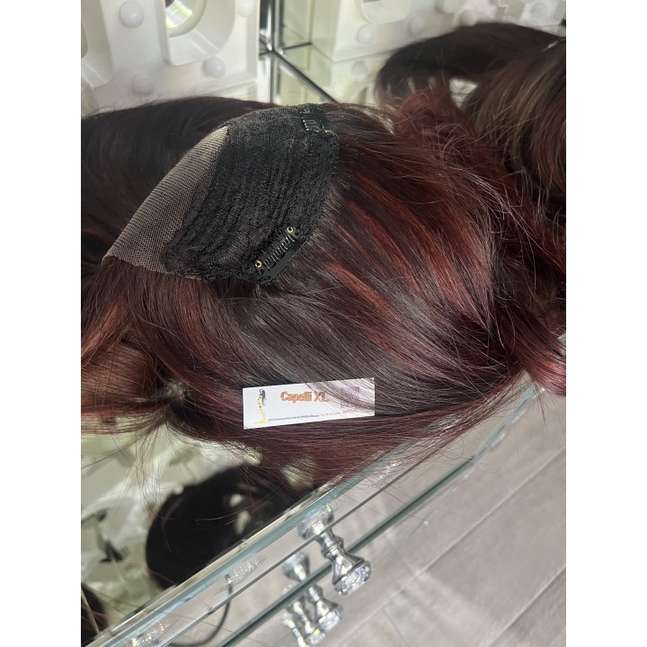Toupet con Clip Rosso Rubino – Capelli Veri Remy | Capelli XL
