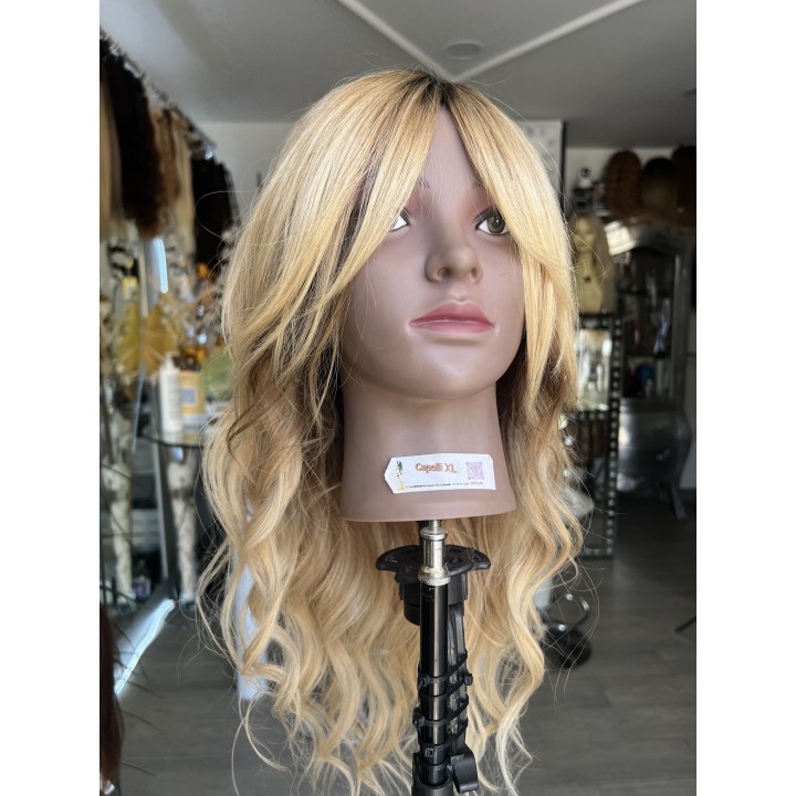 Parrucca 100%  capelli veri remy Europei Taglio scalato Biondo Mesches