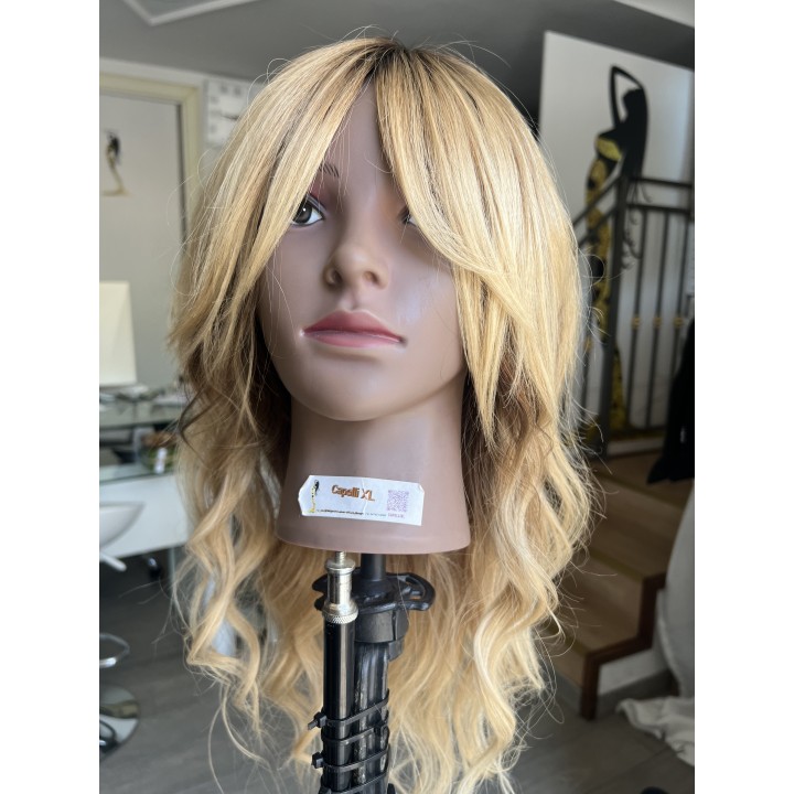 Parrucca 100%  capelli veri remy Europei Taglio scalato Biondo Mesches