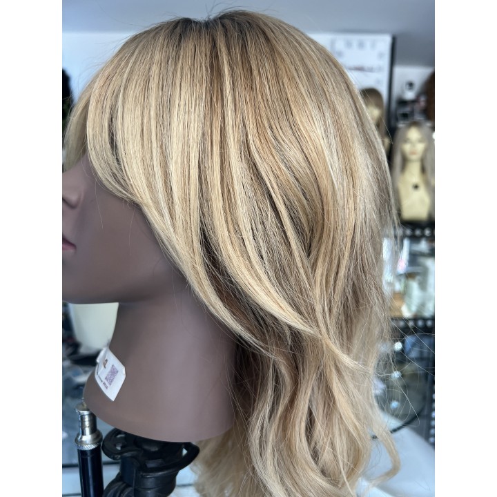 Parrucca 100%  capelli veri remy Europei Taglio scalato Biondo Mesches
