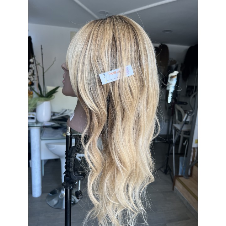 Parrucca 100%  capelli veri remy Europei Taglio scalato Biondo Mesches