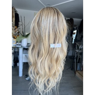 Parrucca bionda di capelli veri remy europei colore biondo mesciato