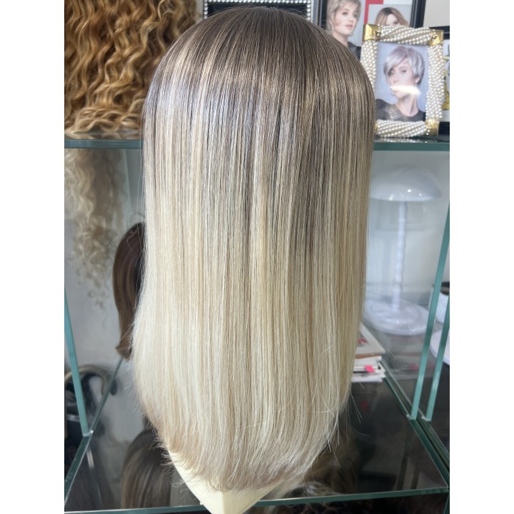 Parrucca capelli veri Remy Europei Colore biondo balayage su misura