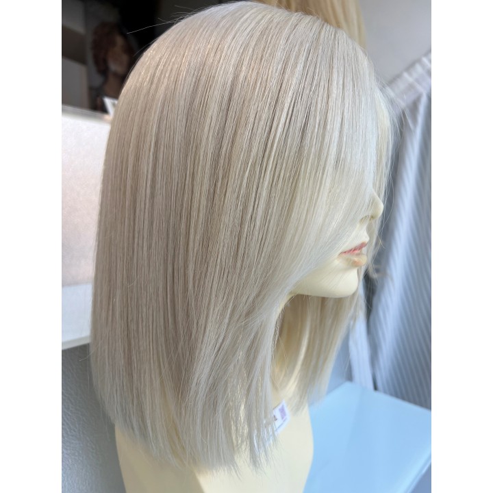 Parrucca liscia capelli veri Remy Europei Colore biondo platino freddo