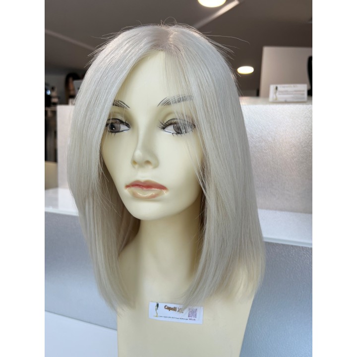 Parrucca liscia capelli veri Remy Europei Colore biondo platino freddo