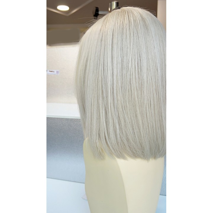 Parrucca liscia capelli veri Remy Europei Colore biondo platino freddo