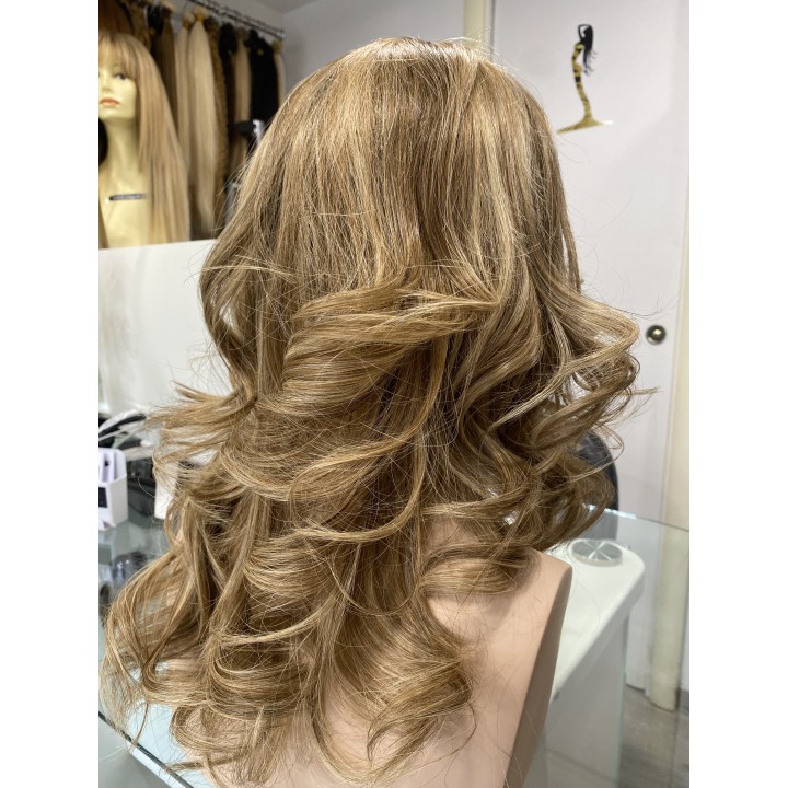 Parrucca con frangia capelli veri Remy Europei Colore biondo chiaro