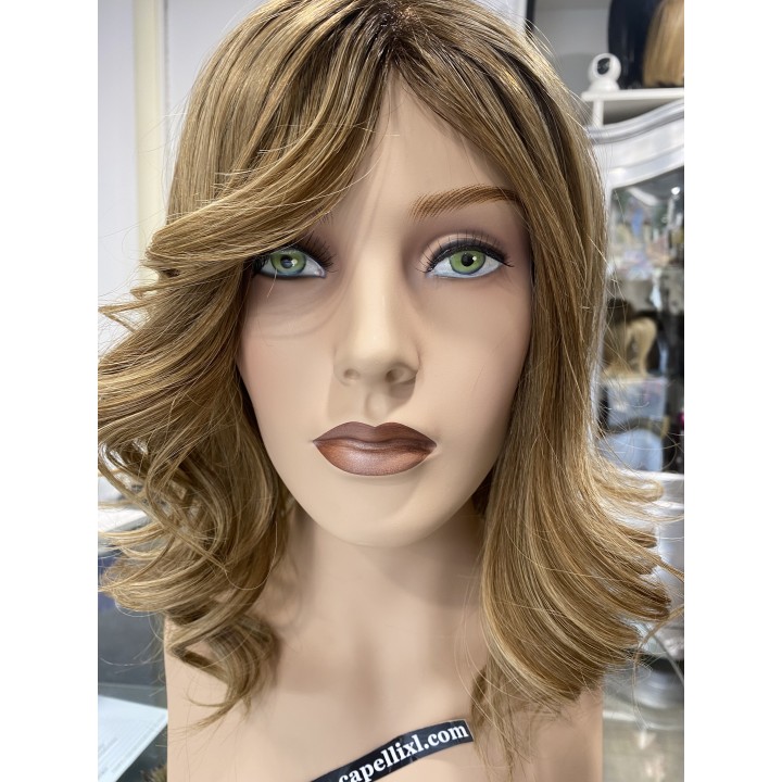 Parrucca con frangia capelli veri Remy Europei Colore biondo chiaro