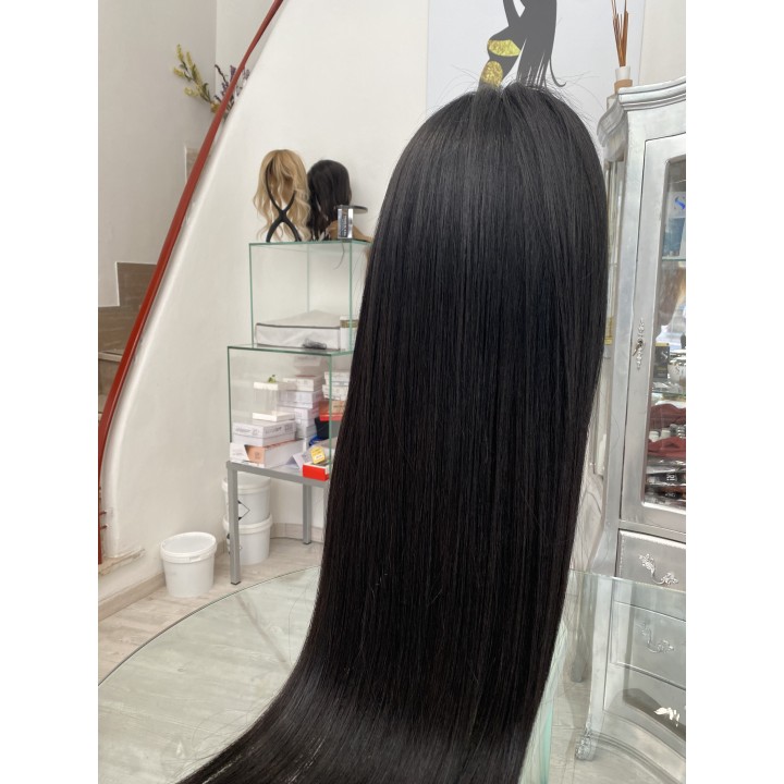 Parrucca mossa Remy - Capelli veri, densità 180%, calotta regolabile