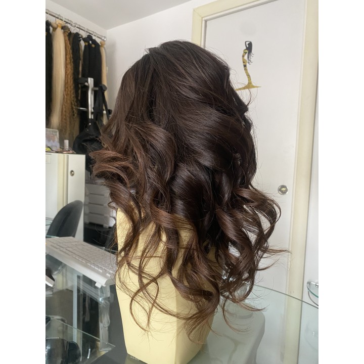 Parrucca di capelli veri Remy Parrucca su misura Varie lunghezze