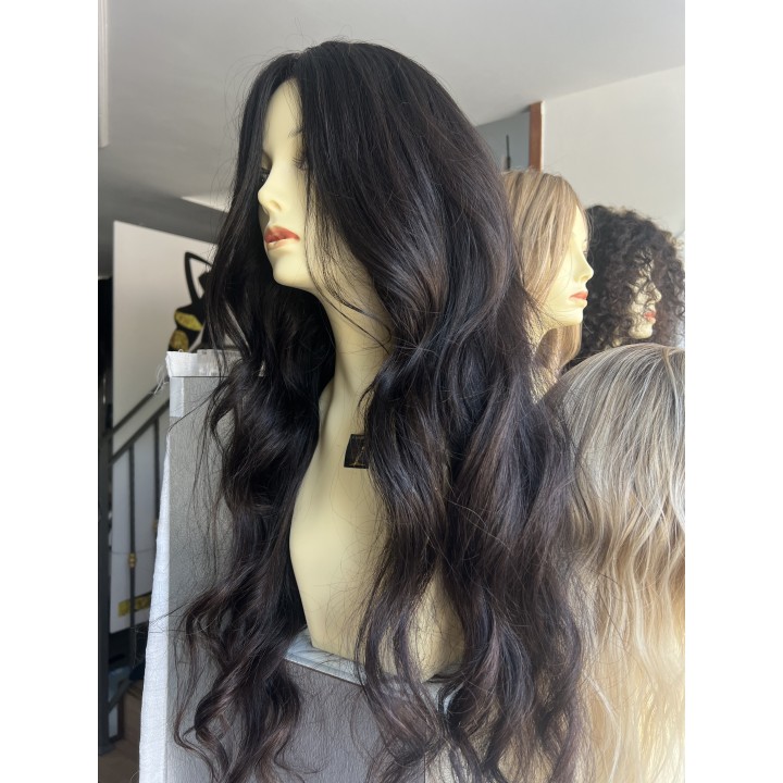 Parrucca mossa Remy - Capelli veri, densità 180%, calotta regolabile