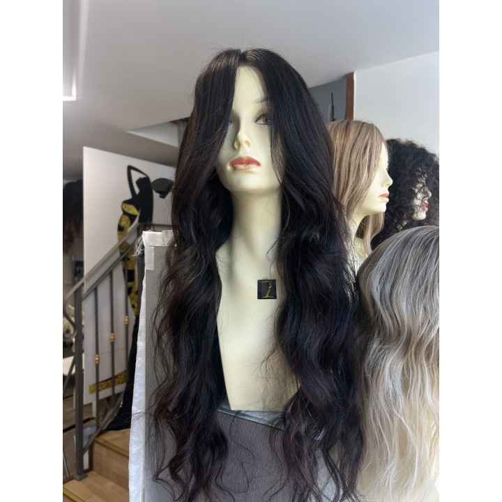 Parrucca mossa Remy - Capelli veri, densità 180%, calotta regolabile