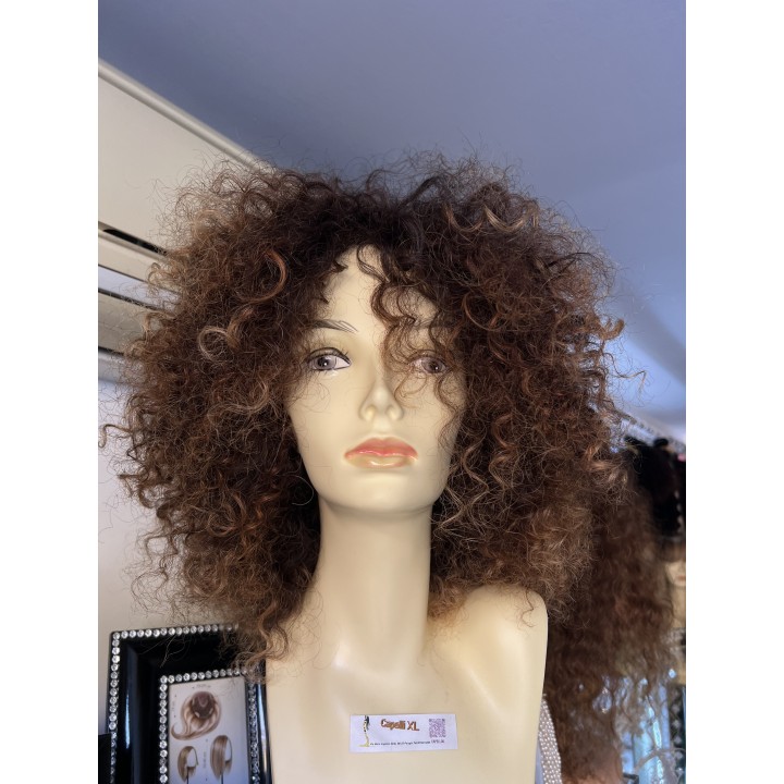 Parrucca di capelli veri Remy ricci brasiliani 100% capelli umani