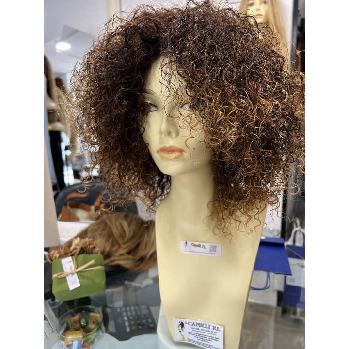 Parrucca di capelli ricci Capelli veri su misura
