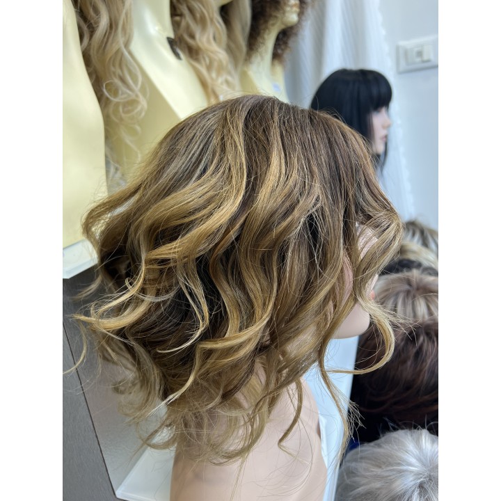 Parrucca capelli veri remy Colore balayage biondo con effetto ricrescita