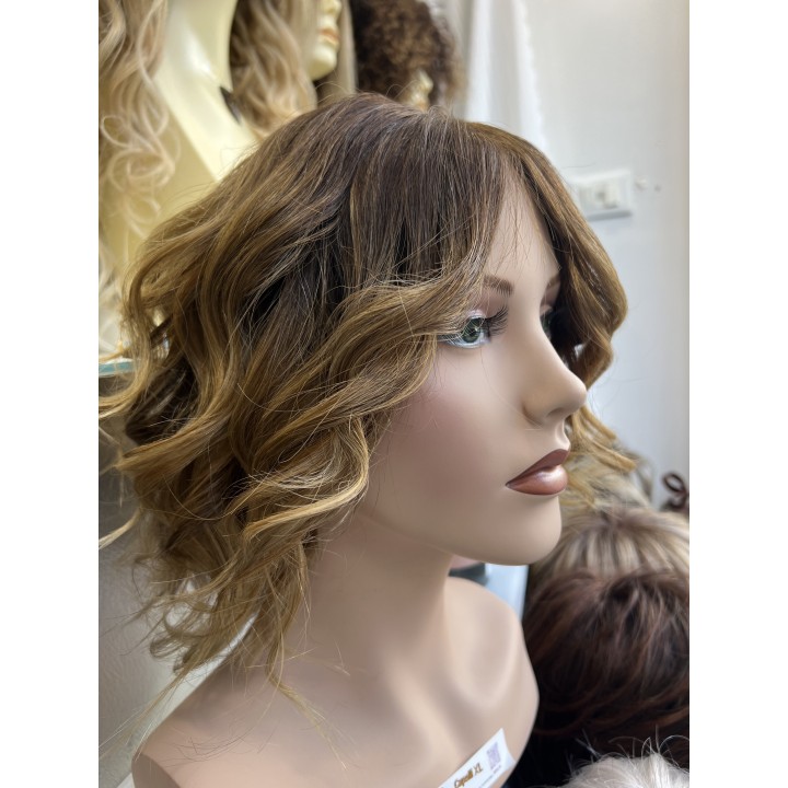 Parrucca capelli veri remy Colore balayage biondo con effetto ricrescita