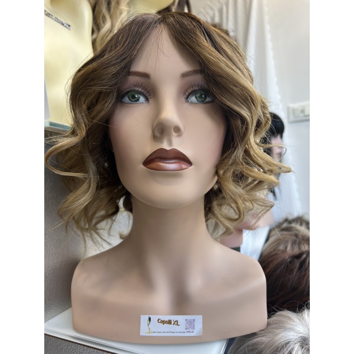 Parrucca capelli veri remy Colore balayage biondo con effetto ricrescita