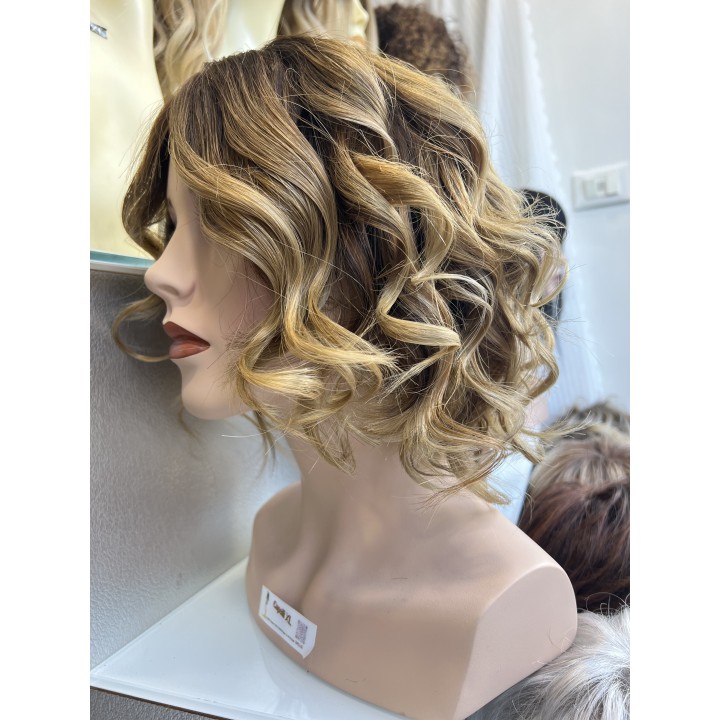 Parrucca capelli veri remy Colore balayage biondo con effetto ricrescita