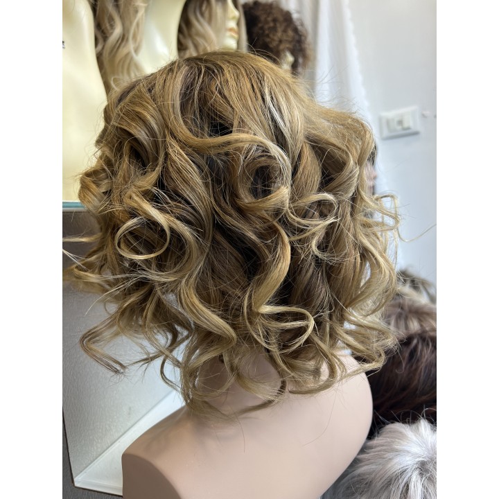 Parrucca capelli veri remy Colore balayage biondo con effetto ricrescita