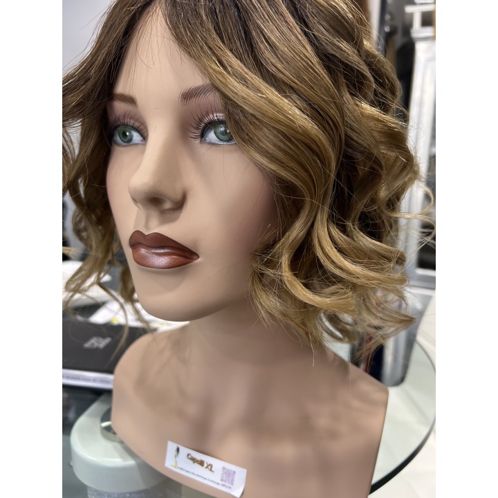 Parrucca capelli veri remy Colore balayage biondo con effetto ricrescita