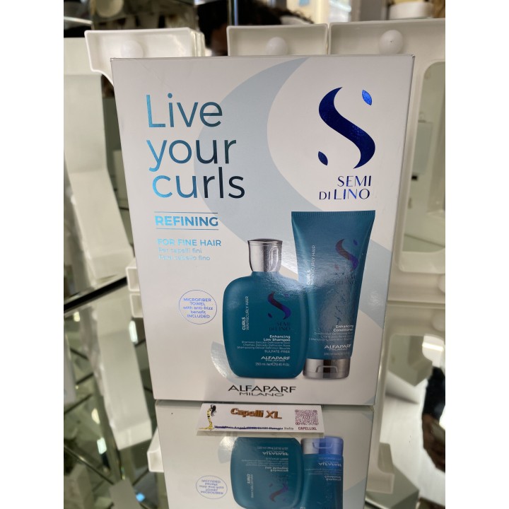 Kit Alfaparf Semi di Lino Curls Refining | Live Your Curls per Capelli Fini