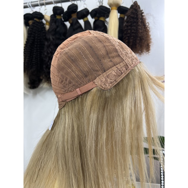 Parrucca con frangia 100%  capelli veri remy umani