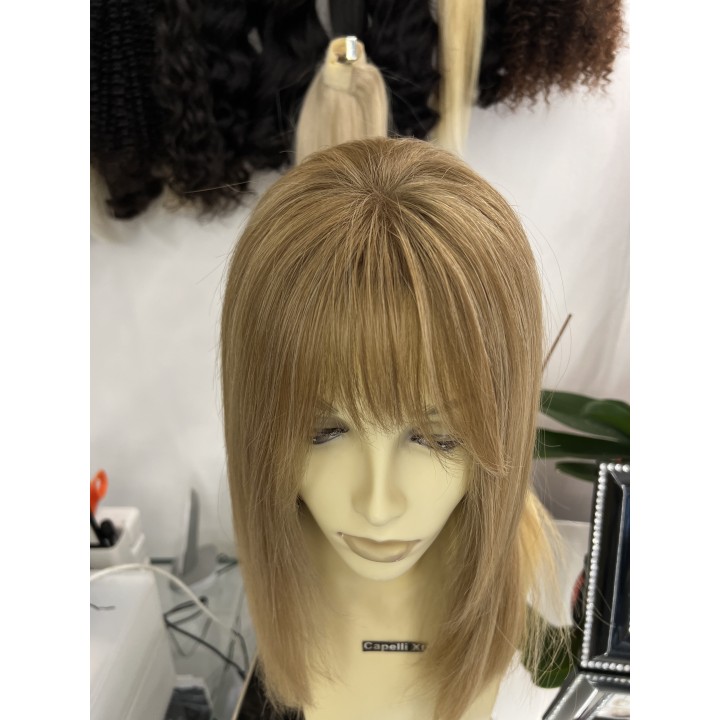 Parrucca con frangia 100%  capelli veri remy umani