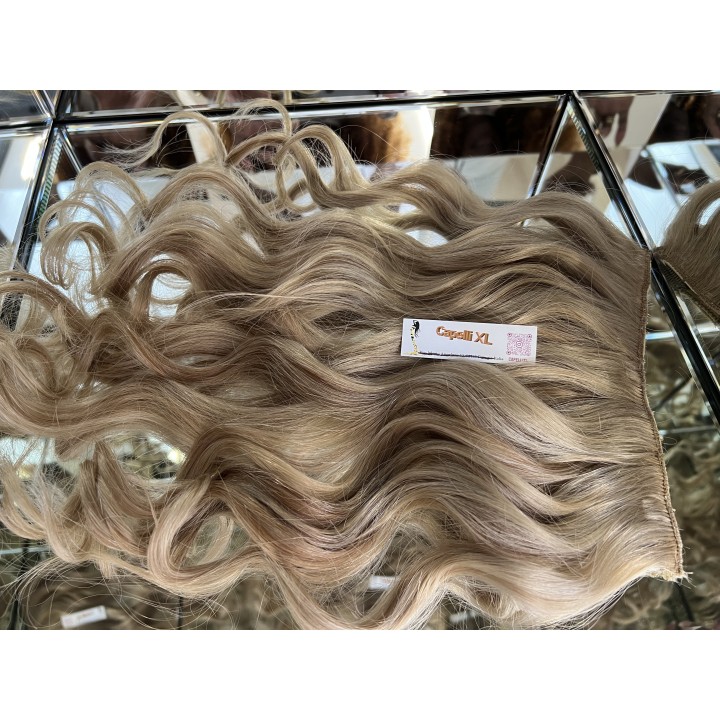 Extension con clip, Capelli veri Remy Europei Colore Biondo Freddo