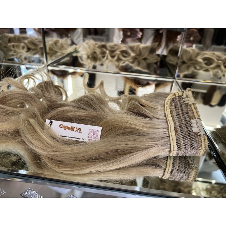 Extension con clip, Capelli veri Remy Europei Colore Biondo Freddo
